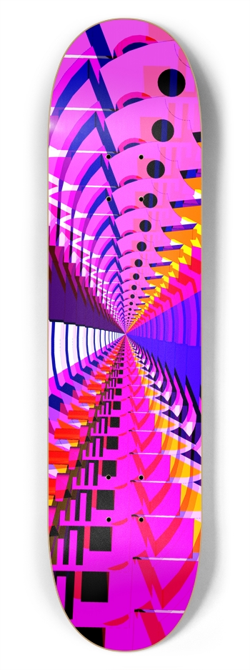 Abstract / Psychedelic Radial Pattern: 7-3/4 Deck