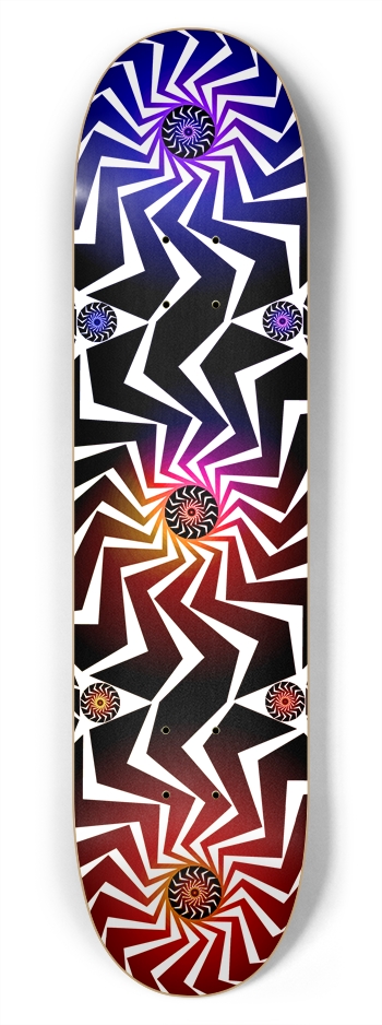Abstract / Psychedelic Radial Pattern: 7-3/4 Deck