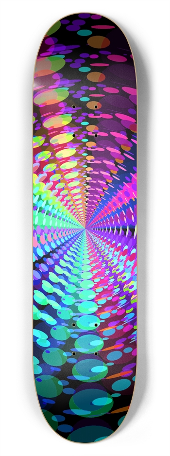 Abstract / Psychedelic Radial Pattern: 7-3/4 Deck