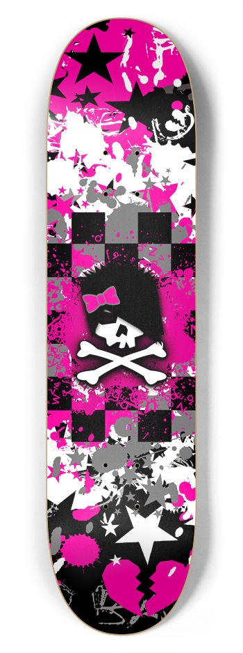 Emo Scene Girl 7-3/4 Skateboard  Deck 