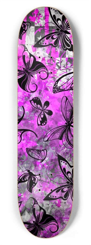 Butterfly Graffiti 7-3/4 Skateboard  Deck 