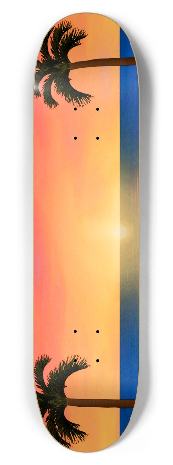 Sunset / Sunrise Beach: 7-3/4 Skateboard  Deck 