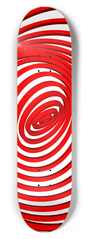 Abstract Concentric Circles: 7-3/4 Skateboard  Dec 7-3/4 Skateboard Deck 