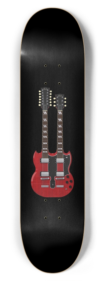 Double Neck Guitar: 7-3/4 Skateboard  Deck 