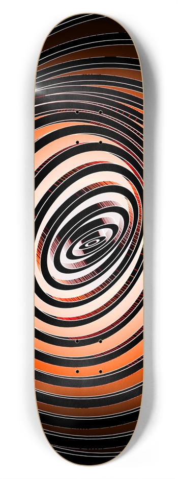 Psychedelic Warped Spiral: 7-3/4 Skateboard Deck 