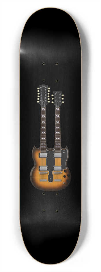 Double Neck Guitar: 7-3/4 Skateboard  Deck 