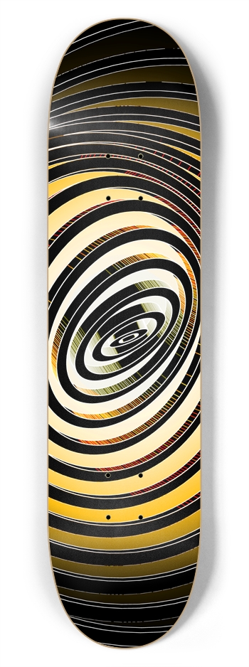 Psychedelic Warped Spiral: 7-3/4 Skateboard Deck 