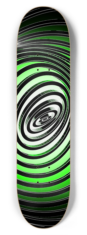 Psychedelic Warped Spiral: 7-3/4 Skateboard Deck 