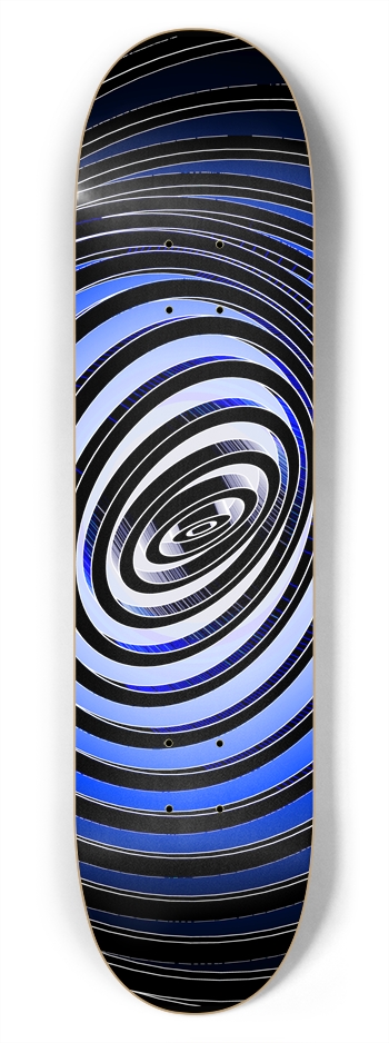 Psychedelic Warped Spiral: 7-3/4 Skateboard Deck 