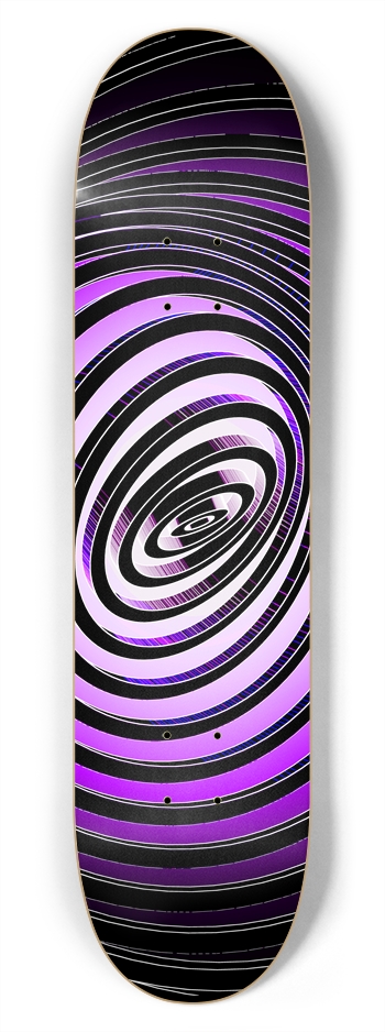 Psychedelic Warped Spiral: 7-3/4 Skateboard Deck 