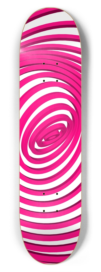 Abstract Concentric Circles: 7-3/4 Skateboard  Dec