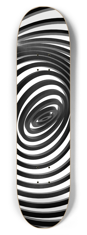 Abstract Concentric Circles: 7-3/4 Skateboard  Dec