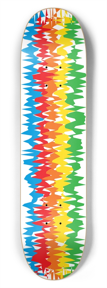 Abstract Wavy Lines: 7-3/4 Skateboard  Deck 