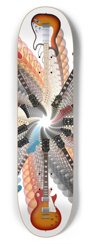 Guitar Spiral: 7-3/4 Skateboard  Deck  7-3/4 Skateboard Deck 