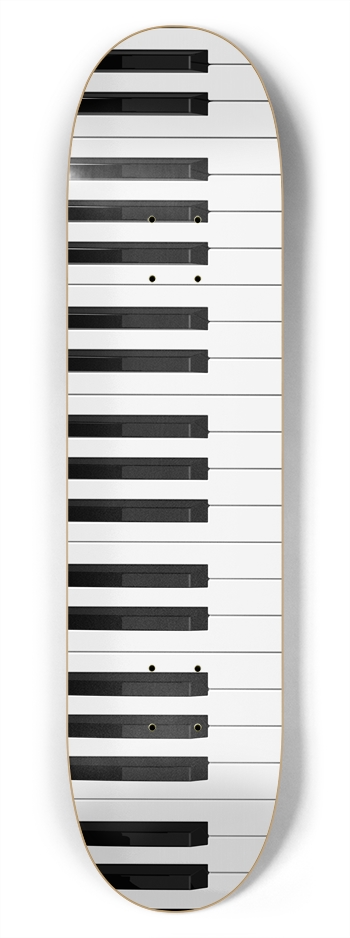 Piano / Keyboard Keys: 7-3/4 Skateboard  Deck 