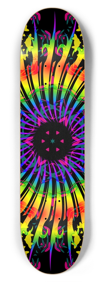 Abstract / Psychedelic Spiral Design: 7-3/4 Deck 