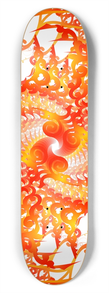 Abstract / Psychedelic Spiral Design: 7-3/4 Deck 