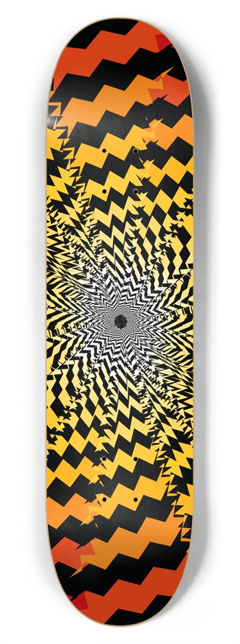 Abstract / Psychedelic Radial Pattern: 7-3/4 Deck 