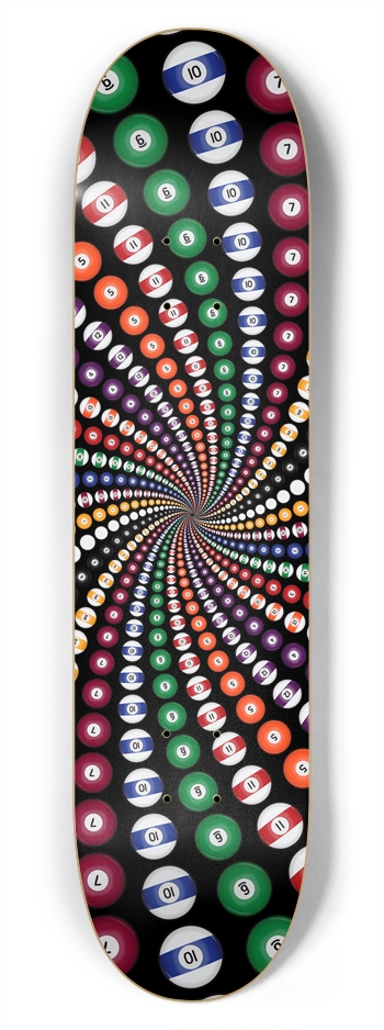 Billiards Pool Balls Spiral: 7-3/4 Deck 