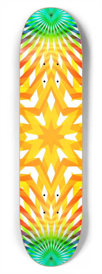 Abstract / Psychedelic Radial Pattern: 7-3/4 Deck 