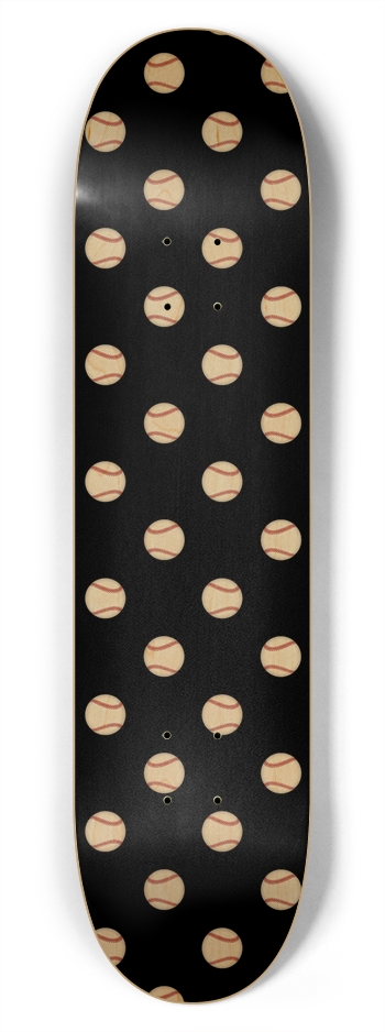 Baseball Pattern: 7-3/4 Skateboard  Deck 