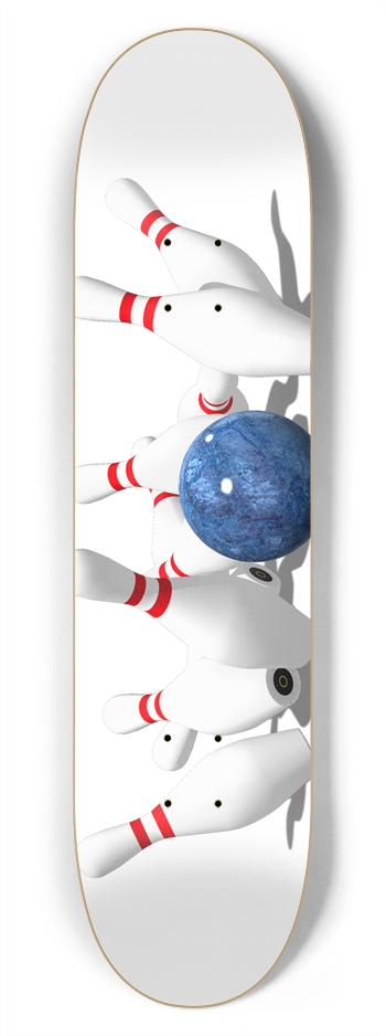 Bowling Pins Strike: 7-3/4 Deck 
