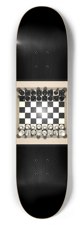 Chessboard and Chess Pieces: 7-3/4 Deck 