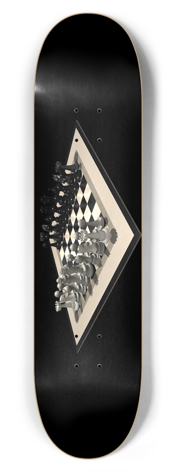 Chessboard and Chess Pieces: 7-3/4 Deck 