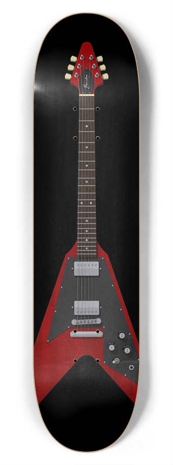 Flying V Guitar: 7-3/4 Skateboard  Deck 
