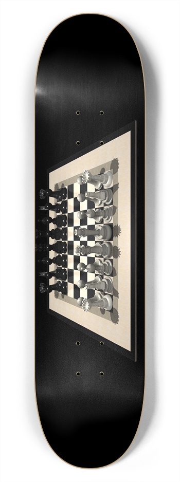 Chessboard and Chess Pieces: 7-3/4 Deck 