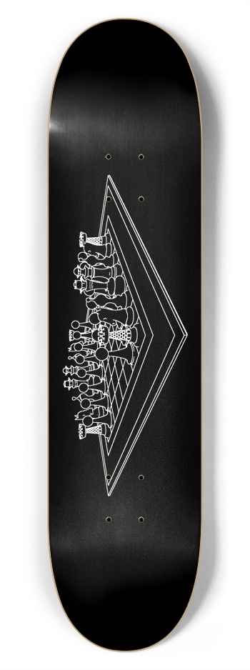 Chessboard and Chess Pieces: 7-3/4 Deck 