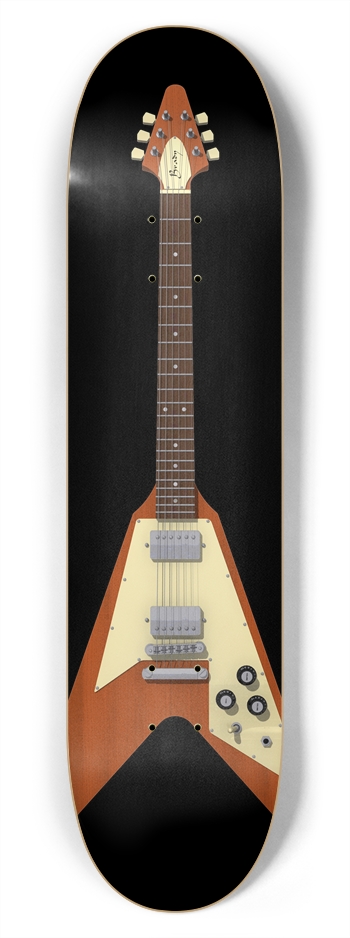 Flying V Guitar: 7-3/4 Skateboard  Deck 
