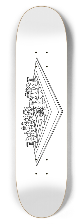 Chessboard and Chess Pieces: 7-3/4 Deck 