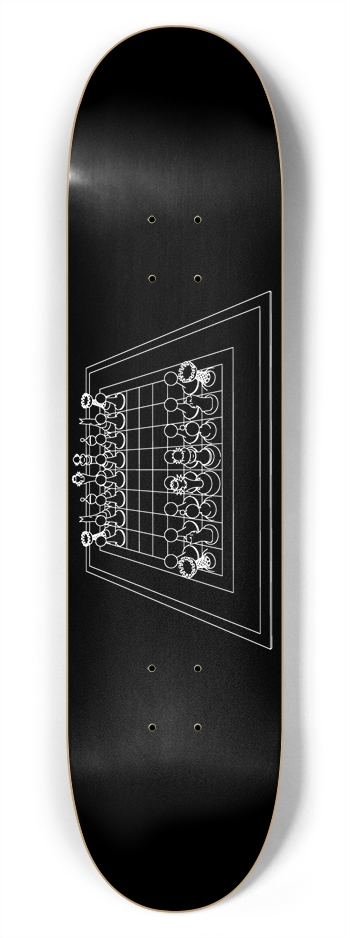 Chessboard and Chess Pieces: 7-3/4 Deck 