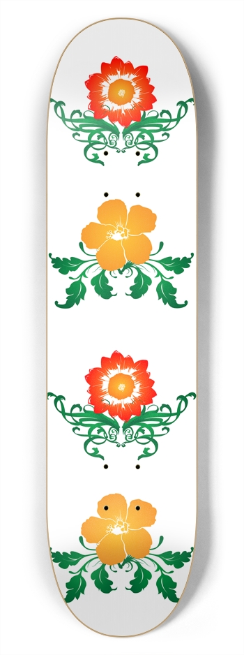 Flower Pattern: Vector Art: 7-3/4 Deck 