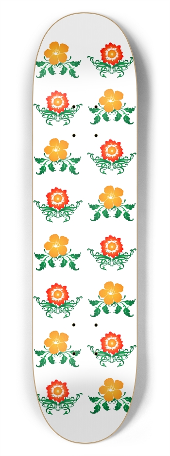 Flower Pattern: Vector Art: 7-3/4 Deck 