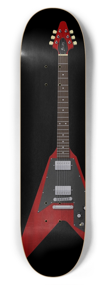 Flying V Guitar: 7-3/4 Skateboard  Deck 