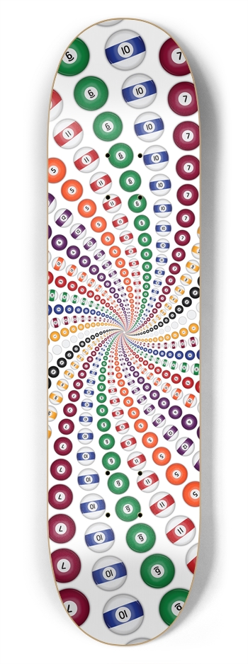 Billiards Pool Balls Spiral: 7-3/4 Deck 