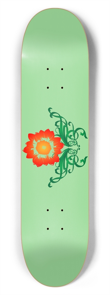 Vector Flower with Flourishes: 7-3/4 Deck 