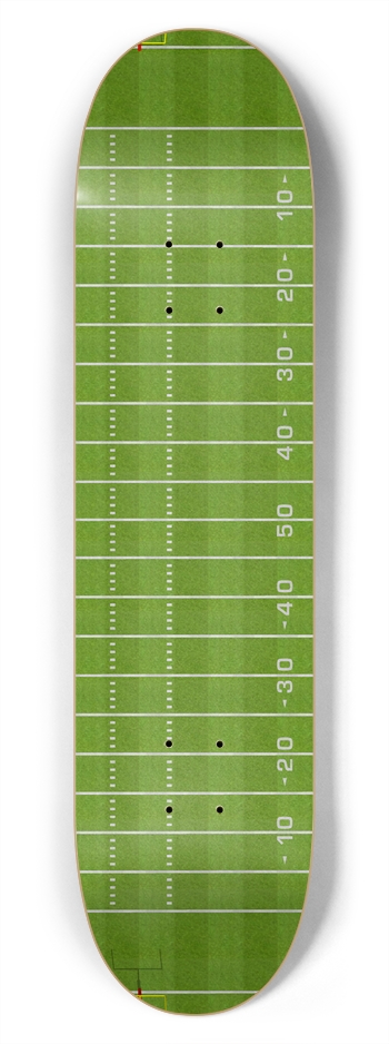 Football Field: 7-3/4 Skateboard  Deck 