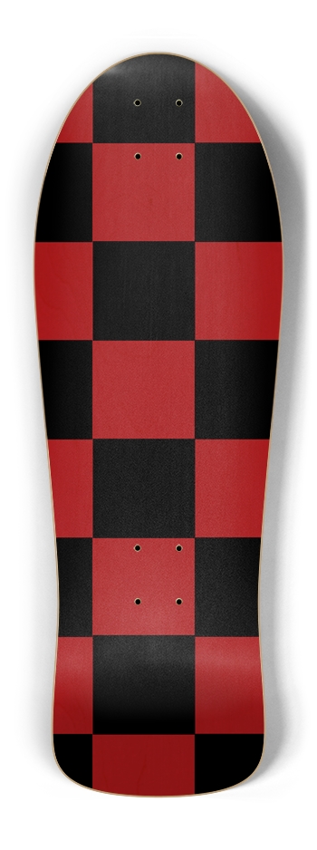 Red And Black Checkered Old School Deck
