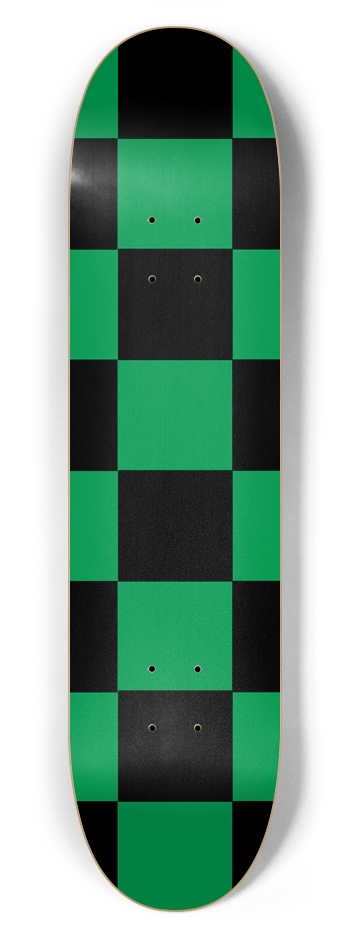 Black And Green Checkered 7 5/8" Deck