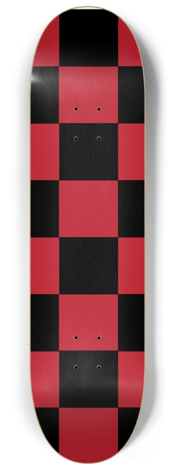 Black And Red Checkered 8 1/4" Deck