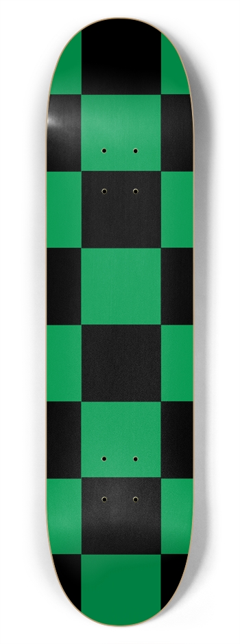Black And Green Checkered 7 3/4" Deck