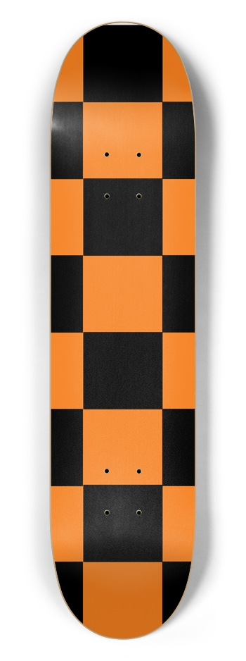 Black And Orange Checkered 7 1/2" Deck