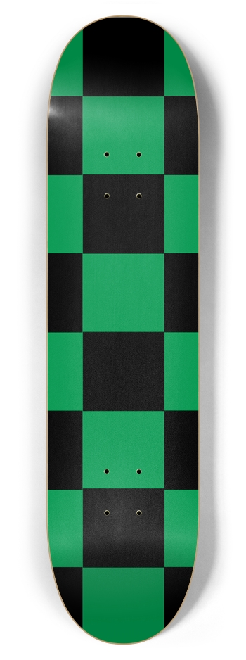 Black And Green Checkered 7 7/8" Deck