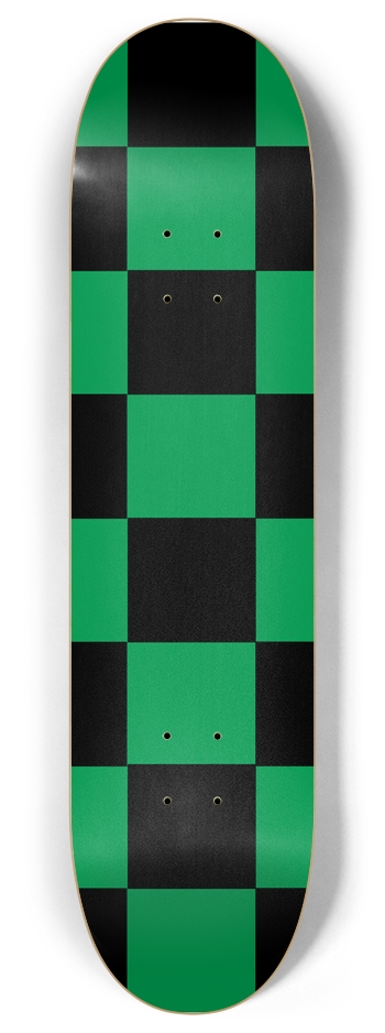 Black And Green Checkered 8" Deck