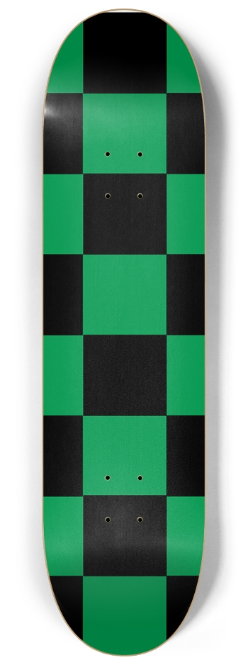 Black And Green Checkered 8 1/4" Deck