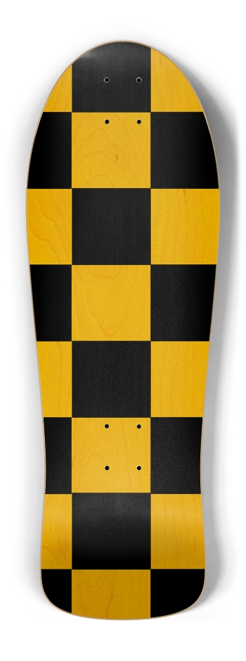Black And Yellow Checkered Old School Deck