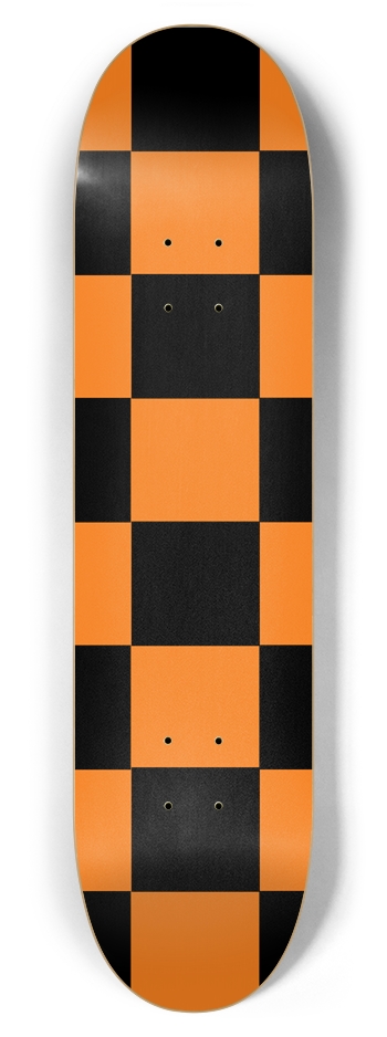 Black And Orange Checkered 7 7/8" Deck